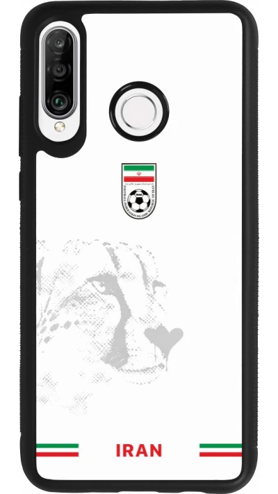 Coque Huawei P30 Lite - Silicone rigide noir Maillot de football Iran 2026 personnalisable