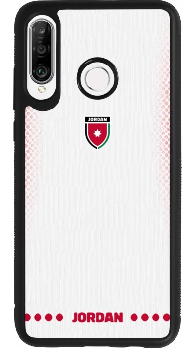 Coque Huawei P30 Lite - Silicone rigide noir Maillot de football Jordanie 2026 personnalisable