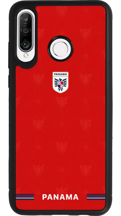 Coque Huawei P30 Lite - Silicone rigide noir Maillot de football Panama 2026 personnalisable