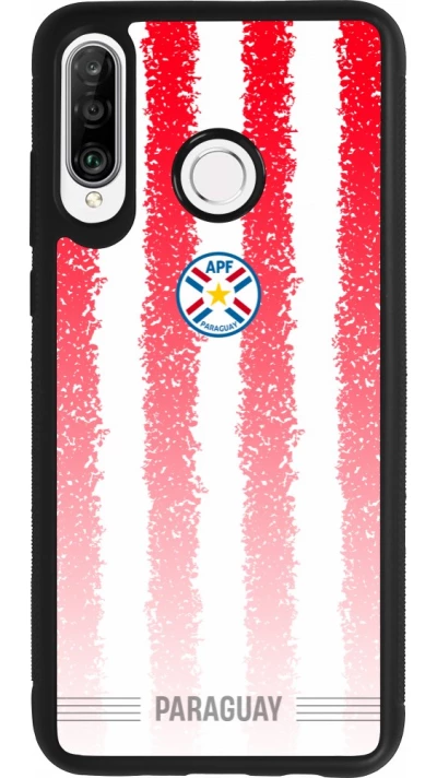 Coque Huawei P30 Lite - Silicone rigide noir Maillot de football Paraguay 2026 personnalisable