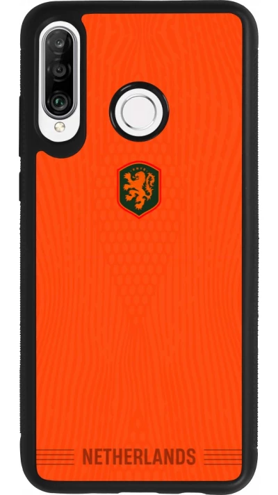 Coque Huawei P30 Lite - Silicone rigide noir Maillot de football Pays-Bas 2026 personnalisable