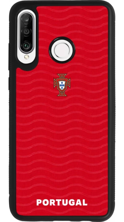 Coque Huawei P30 Lite - Silicone rigide noir Maillot de football Portugal 2026 personnalisable