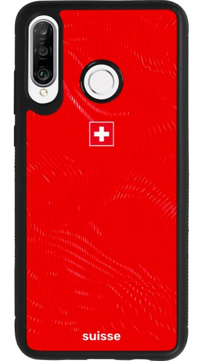 Huawei P30 Lite Case Hülle - Silikon schwarz Schweiz 2026 personalisierbares Fussballtrikot