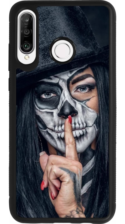 Coque Huawei P30 Lite - Silicone rigide noir Halloween 18 19