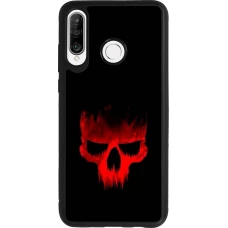 Coque Huawei P30 Lite - Silicone rigide noir Halloween 2023 scary skull