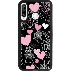 Coque Huawei P30 Lite - Silicone rigide noir Halloween 2024 girly