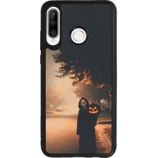Coque Huawei P30 Lite - Silicone rigide noir Halloween 2025 Scream