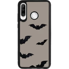 Huawei P30 Lite Case Hülle - Silikon schwarz Halloween 2026 Bats