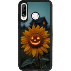 Huawei P30 Lite Case Hülle - Silikon schwarz Halloween 2026 Evil Sunflower