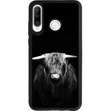 Coque Huawei P30 Lite - Silicone rigide noir Highland calf black