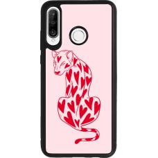 Coque Huawei P30 Lite - Silicone rigide noir Leopard with hearts 2026