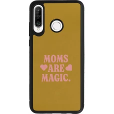 Coque Huawei P30 Lite - Silicone rigide noir Mom 2026 Are Magic