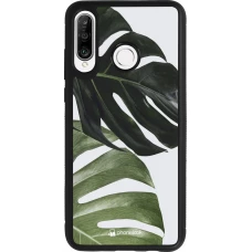 Coque Huawei P30 Lite - Silicone rigide noir Monstera Plant