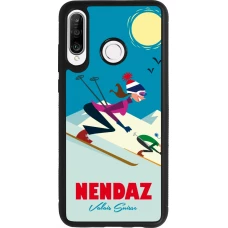 Coque Huawei P30 Lite - Silicone rigide noir Nendaz Ski Downhill