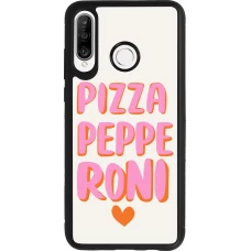 Coque Huawei P30 Lite - Silicone rigide noir Pizza pepperoni 2026