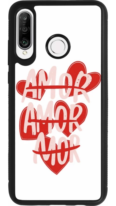 Coque Huawei P30 Lite - Silicone rigide noir Saint Valentines Day 26 Amor