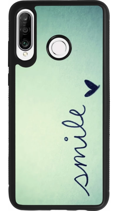 Coque Huawei P30 Lite - Silicone rigide noir Smile