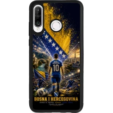Coque Huawei P30 Lite - Silicone rigide noir Football Bosnie-Herzégovine splash 2026