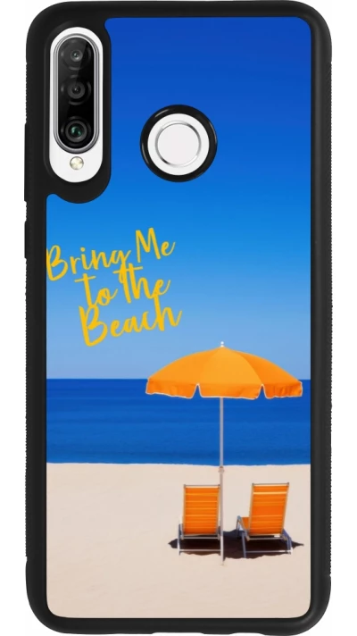 Coque Huawei P30 Lite - Silicone rigide noir Summer 2025 Bring me to the beach