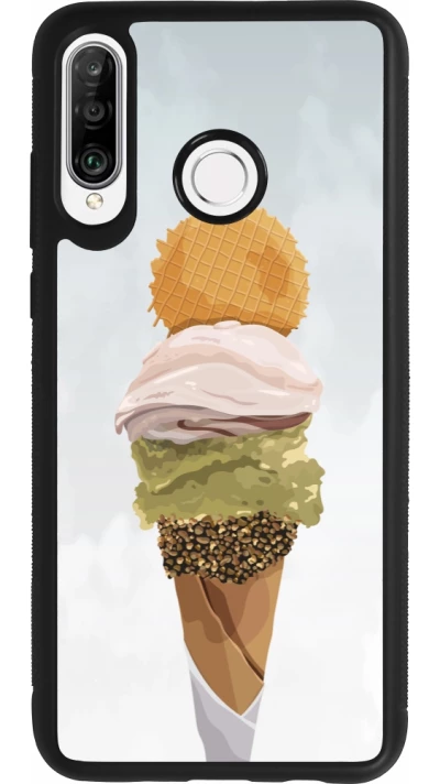 Coque Huawei P30 Lite - Silicone rigide noir Summer 2025 Cornet