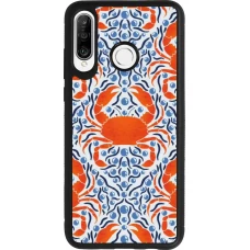 Coque Huawei P30 Lite - Silicone rigide noir Crabs and pearls Summer 2026