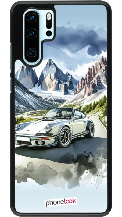 Coque Huawei P30 Pro - Porsche 911 Mountain Watercolor