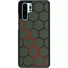 Coque Huawei P30 Pro - Geometric Line red