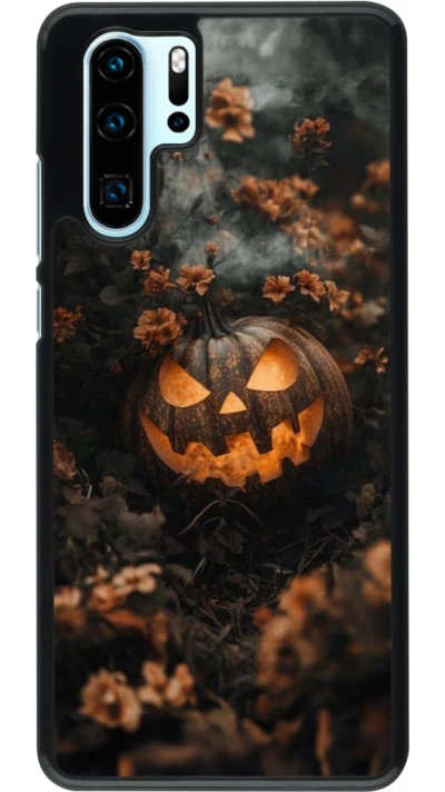 Coque Huawei P30 Pro - Halloween 2025 Pumpkin with flowers