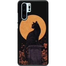 Coque Huawei P30 Pro - Halloween 2026 Cat Art Nouveau