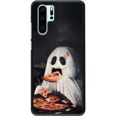 Coque Huawei P30 Pro - Halloween 2026 Ghost eating pizza