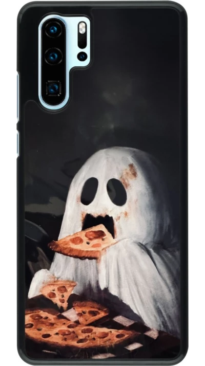 Coque Huawei P30 Pro - Halloween 2026 Ghost eating pizza