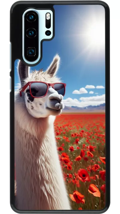 Coque Huawei P30 Pro - Lama Chic en Coquelicot