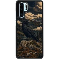 Coque Huawei P30 Pro - Linocut Grand Corbeau