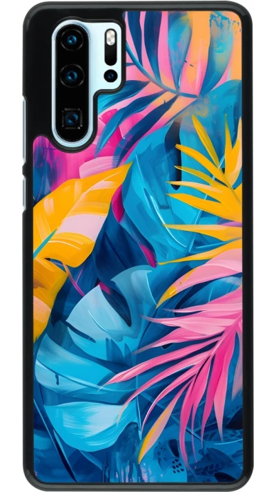 Huawei P30 Pro Case Hülle - Palms Blue