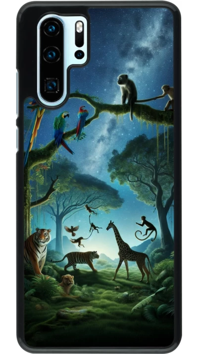 Huawei P30 Pro Case Hülle - Paradies der exotischen Tiere