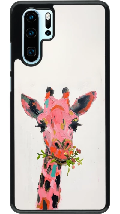 Huawei P30 Pro Case Hülle - Pink Girafe Paint