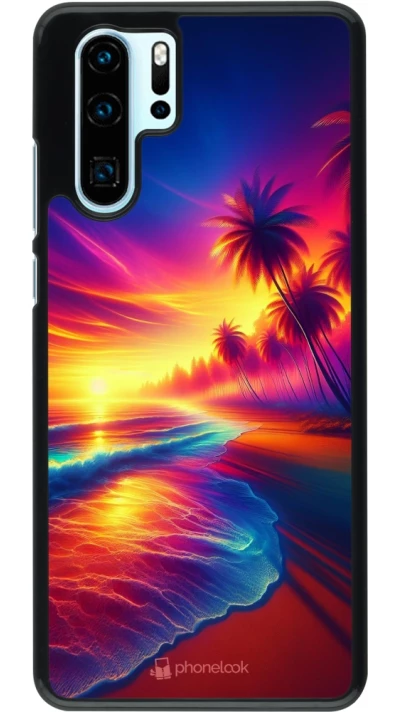 Huawei P30 Pro Case Hülle - Strand Sonnenuntergang auffällig
