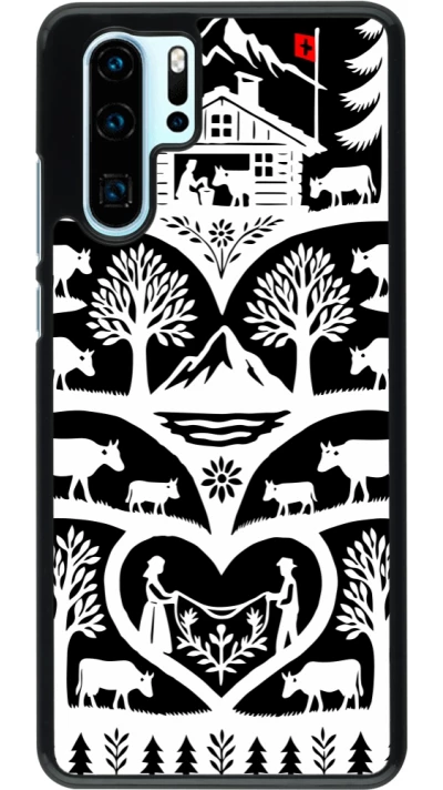 Coque Huawei P30 Pro - Poya Suisse 2 noir