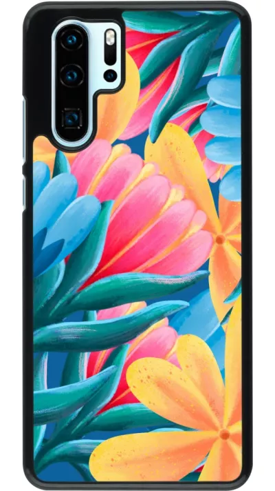 Huawei P30 Pro Case Hülle - Spring 23 colorful flowers