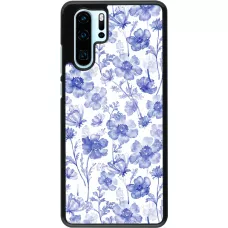 Huawei P30 Pro Case Hülle - Spring 23 watercolor blue flowers
