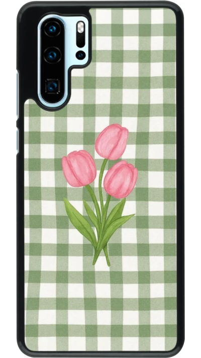 Coque Huawei P30 Pro - Green vichy tulips Spring 2026