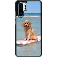 Huawei P30 Pro Case Hülle - Summer Dog on Paddle