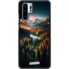 Huawei P30 Pro Case Hülle - Sonnenuntergang Waldsee