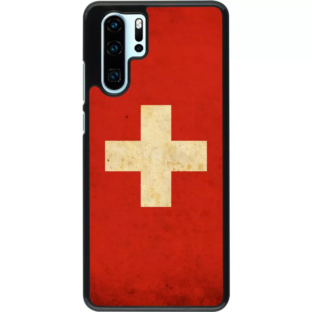 Hülle Huawei P30 Pro - Vintage Flag SWISS