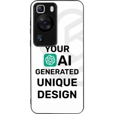 Huawei P60 Case Hülle - Silikon schwarz Weltweit einzigartig erstellt dank Deiner Kreativität und künstlicher Intelligenz (KI)