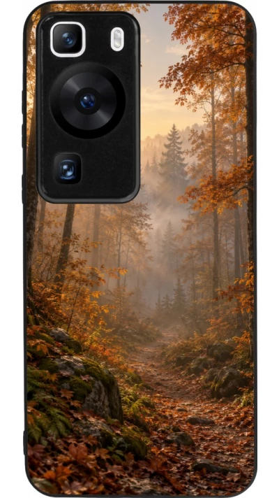 Huawei P60 Case Hülle - Silikon schwarz Autumn 26 Autumn walk
