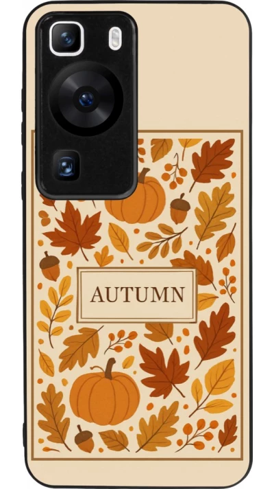 Huawei P60 Case Hülle - Silikon schwarz Autumn 26 Hello autumn
