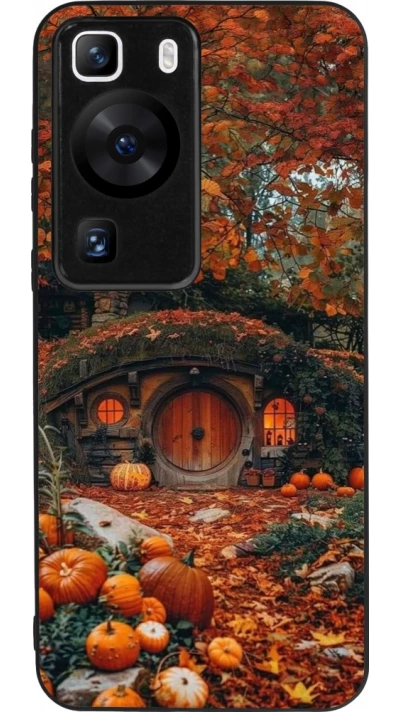 Huawei P60 Case Hülle - Silikon schwarz Autumn 26 Hobbit house