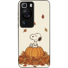 Huawei P60 Case Hülle - Silikon schwarz Autumn 26 Snoopy autumn