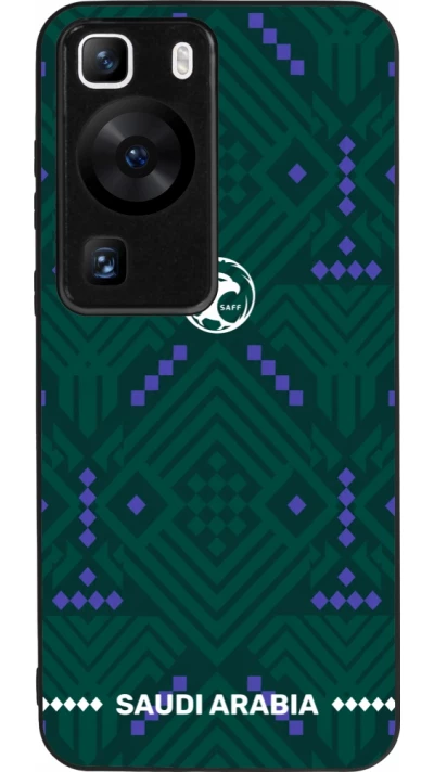 Huawei P60 Case Hülle - Silikon schwarz Saudi Arabien 2026 personalisierbares Fussballtrikot